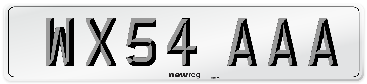 WX54 AAA Number Plate from New Reg